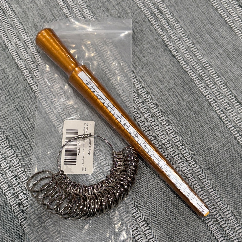 Ring Sizer Set with Mandrel and Ring Gauge